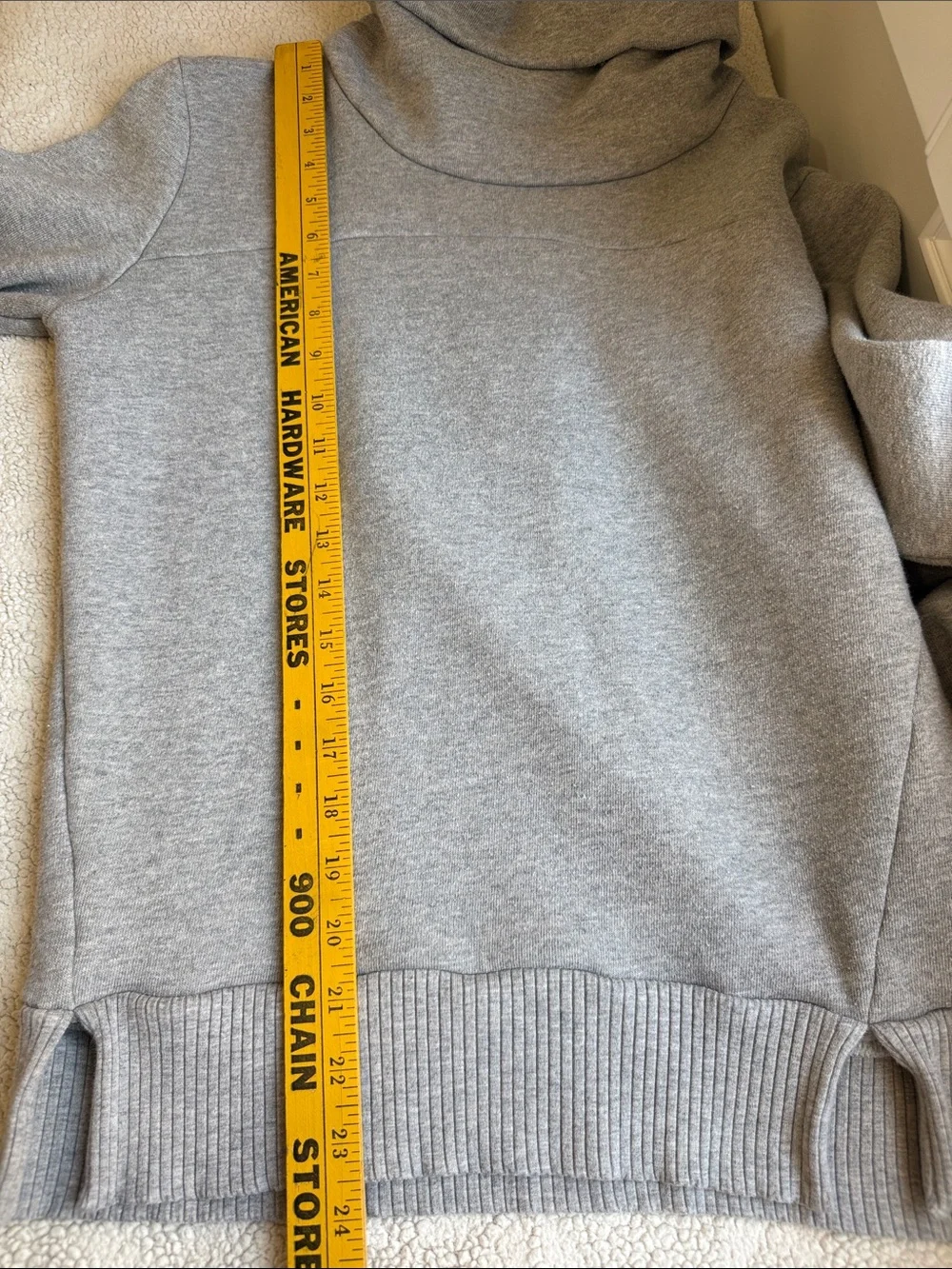 ALO Yoga Mock Neck Hazy Long Pullover Size Small